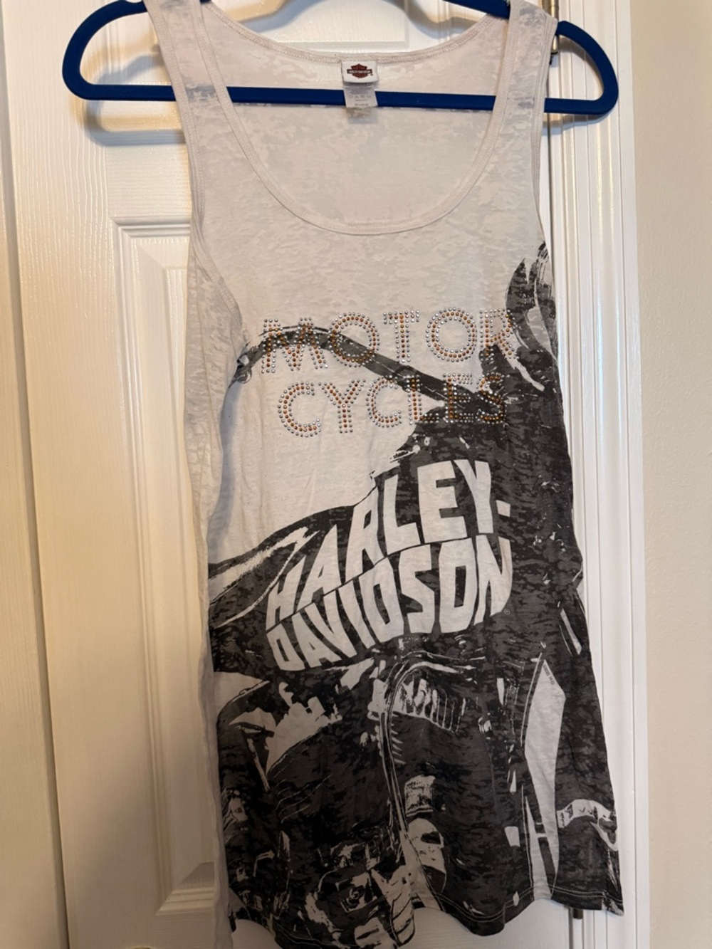 Harley-Davidson White & Black Women’s Studded Graphic Tank